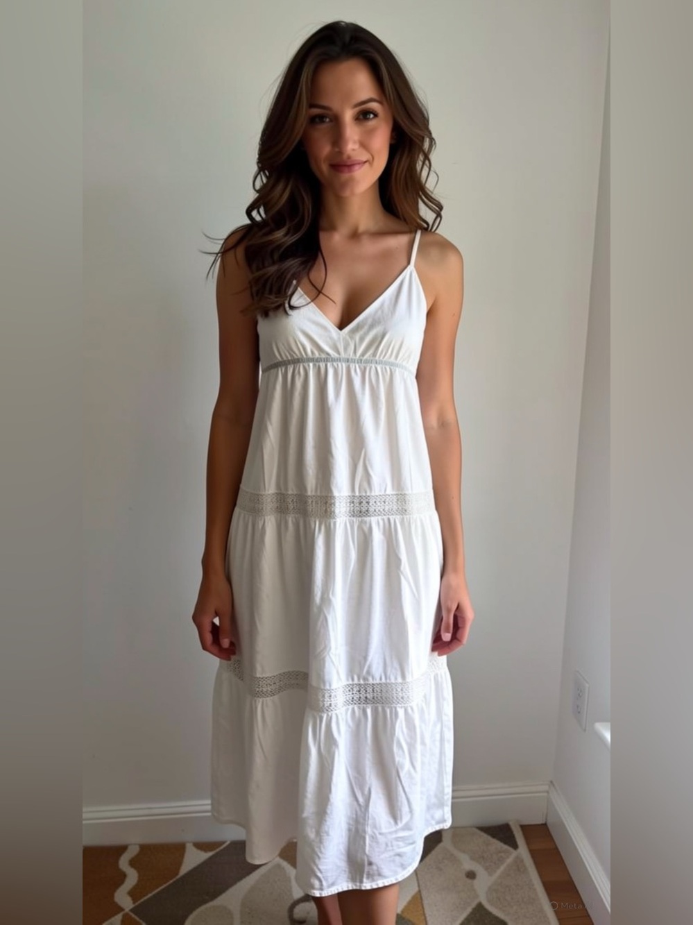 White linen dress